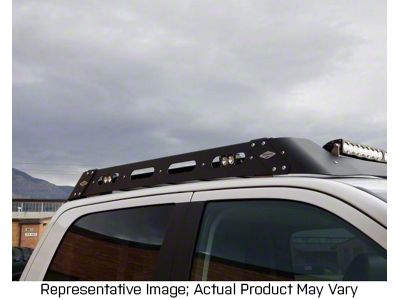 Expedition One Mule Ultra Roof Rack with Lightbar Cutout; Textured Black (09-18 RAM 1500 Crew Cab)