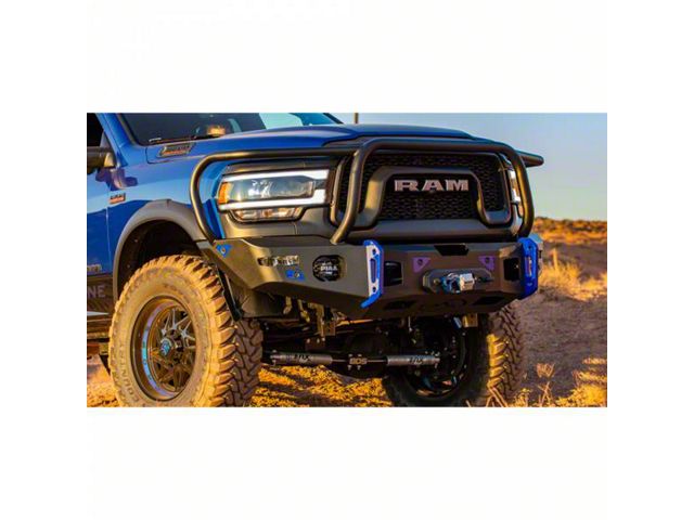 Expedition One Range Max Ultra HD Front Bumper with Bull Bar; Bare Metal (19-24 RAM 2500)