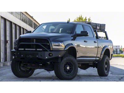 Expedition One Ultra Front Bumper with Base Center Section for Extended Flares; Textured Black (10-18 RAM 2500 Power Wagon)