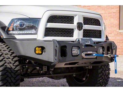 Expedition One Ultra Front Bumper with Integrated Winch Solenoid Center Section for Standard Flares; Textured Black (10-18 6.7L RAM 2500)