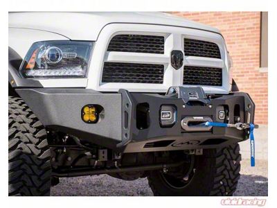 Expedition One Ultra Front Bumper with Integrated Winch Solenoid Center Section for Standard Flares; Bare Metal (10-18 6.7L RAM 2500)