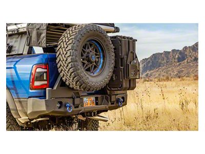 Expedition One Range Max Dual Swing Rear Bumper; Textured Black (19-24 RAM 3500)