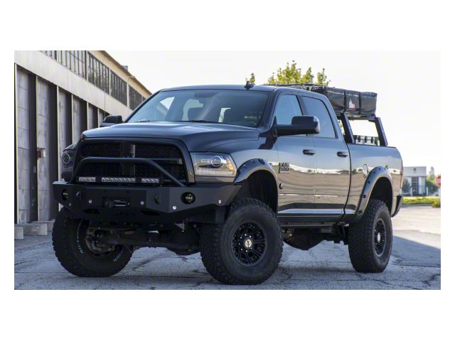Expedition One Range Max Front Bumper with Hoop; Bare Metal (10-18 RAM 3500)