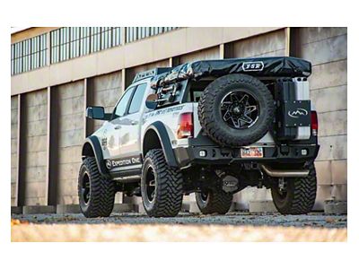 Expedition One Range Max Rear Bumper with Dual Tire Carrier System; Textured Black (10-18 RAM 3500)