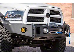 Expedition One Ultra Front Bumper with Integrated Winch Solenoid Center Section for Standard Flares; Textured Black (10-18 6.7L RAM 3500)