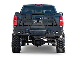 Expedition One Dual Swing Rear Bumper; Textured Black (15-19 Silverado 3500 HD)