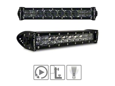 Extreme LED 10-Inch Extreme Single Row Straight LED Light Bar; Combo Beam (Universal; Some Adaptation May Be Required)