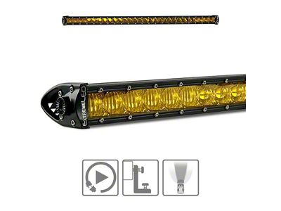 Extreme LED 30-Inch X1 Series Single Row Amber LED Light Bar; Combo Beam (Universal; Some Adaptation May Be Required)