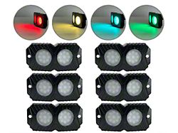 Extreme LED RGB LED Rock Light Kit; 6-Pack (Universal; Some Adaptation May Be Required)