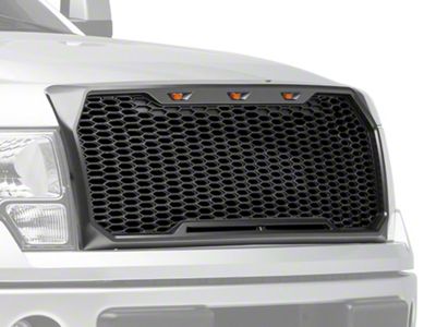 RedRock Baja Upper Replacement Grille with LED Lighting; Charcoal (09-14 F-150, Excluding Raptor)