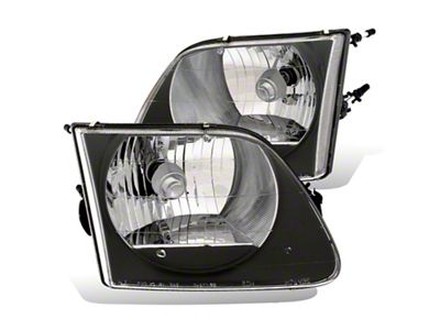 Raxiom G2 Euro Headlights; Black Housing; Clear Lens (97-03 F-150)