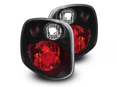 Raxiom Axial Series Version 2 Tail Lights; Black Housing; Red/Clear Lens (97-00 F-150 Flareside)
