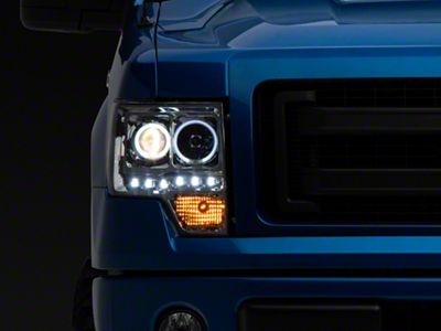 Raxiom G2 CCFL Halo Projector Headlights; Chrome Housing; Clear Lens (09-14 F-150 w/ Factory Halogen Headlights)