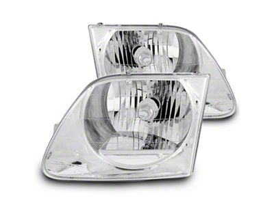 Raxiom G2 Euro Headlights; Chrome Housing; Clear Lens (97-03 F-150)