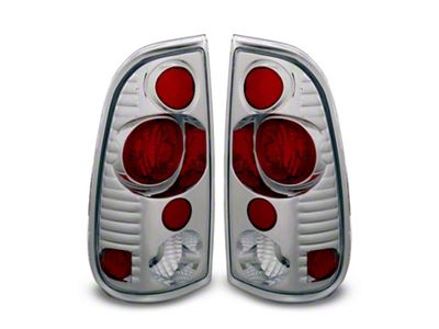 Raxiom Axial Series Version 2 Tail Lights; Chrome Housing; Red/Clear Lens (97-03 F-150 Styleside)