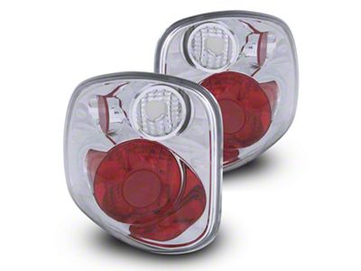 Raxiom Axial Series Version 2 Tail Lights; Chrome Housing; Red/Clear Lens (01-03 F-150 Flareside)