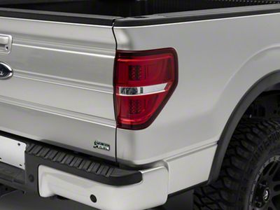 Raxiom G2 LED Tail Lights; Chrome Housing; Red/Clear Lens (09-14 F-150 Styleside)