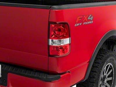 Raxiom OEM Style Tail Lights; Chrome Housing; Red Lens (04-08 F-150 Styleside)