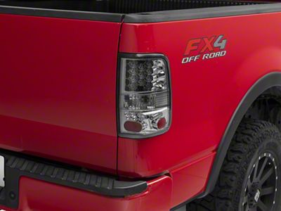 Raxiom LED Tail Lights; Chrome Housing; Smoked Lens (04-08 F-150 Styleside)