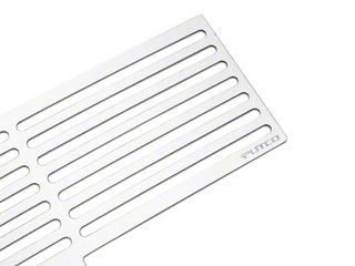 APS Chrome Stainless Steel Lower Bumper Grille Insert For 2009-2014 Ford F-150 – 8x6 Horizontal Billet, Bolt-On