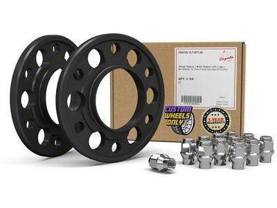1/2-Inch Billet Aluminum 6-Lug Wheel Spacers and 3/4-Inch ET Acorn Chrome Lug Nut Kit (15-25 F-150)