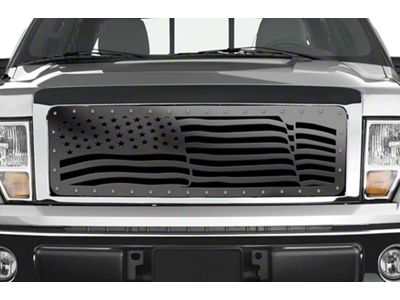 1-Piece Steel Upper Grille Insert; American Flag (09-14 F-150, Excluding Raptor & 09-12 King Ranch, Lariat)