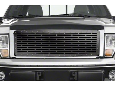 1-Piece Steel Upper Grille Insert; Bricks (09-14 F-150, Excluding Raptor & 09-12 King Ranch, Lariat)