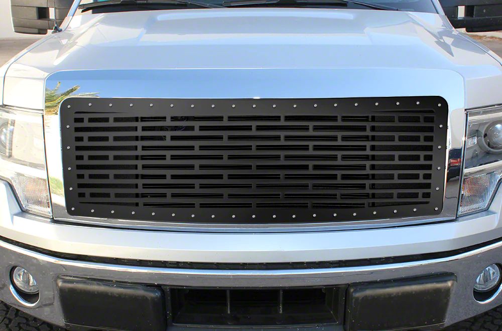 1-Piece Steel Upper Grille Insert; Bricks (09-12 F-150 King Ranch, Lariat)