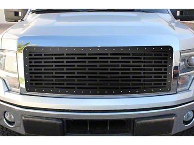 1-Piece Steel Upper Grille Insert; Bricks (09-12 F-150 King Ranch, Lariat)