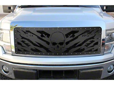 1-Piece Steel Upper Grille Insert; Nightmare (09-12 F-150 King Ranch, Lariat)