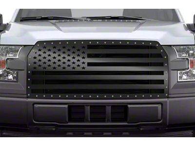 1-Piece Steel Upper Replacement Grille; American Flag (15-17 F-150, Excluding Raptor)