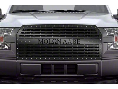1-Piece Steel Upper Replacement Grille; Molon Labe (15-17 F-150, Excluding Raptor)