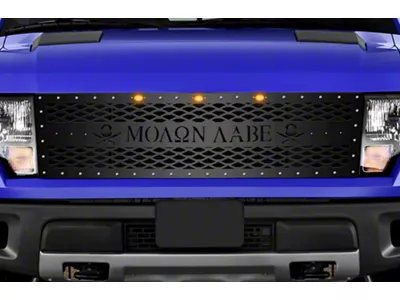 1-Piece Steel Upper Replacement Grille; Molon Labe (10-14 F-150 Raptor)