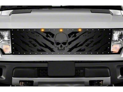 1-Piece Steel Upper Replacement Grille; Nightmare (10-14 F-150 Raptor)