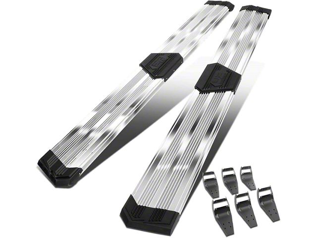 10-Inch Pleated Step Bar Running Boards; Chrome (15-20 F-150 SuperCrew)