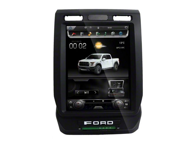 12.10-Inch Android 9 Navigation Radio (15-19 F-150 w/ Manual A/C)