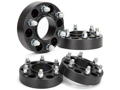 1.50-Inch Hubcentric Pro Billet Wheel Spacers; Black (04-14 F-150)