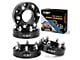 1.50-Inch Hubcentric Pro Billet Wheel Spacers; Black (15-24 F-150)
