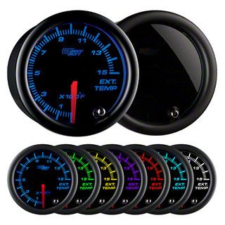 1500-Degree Exhaust Gas Temperature Gauge; Tinted 7 Color (Universal; Some Adaptation May Be Required)