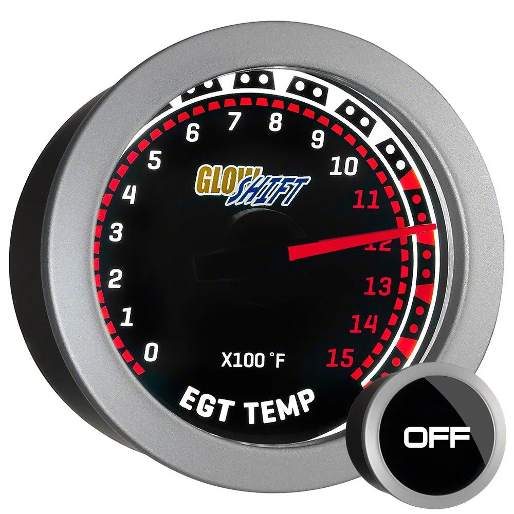 1500-Degree Exhaust Gas Temperature Gauge; Tinted (Universal; Some Adaptation May Be Required)