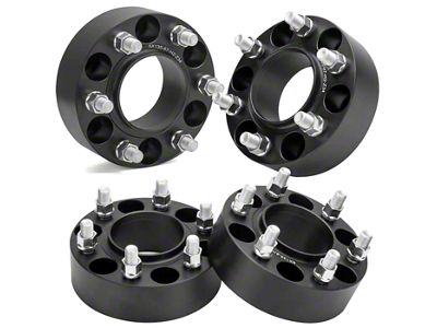 2-Inch Hubcentric Pro Billet Wheel Spacers; Black (15-25 F-150)