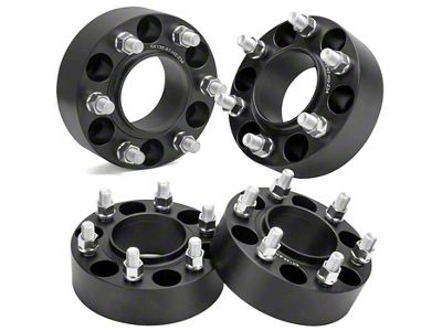 2-Inch Hubcentric Pro Billet Wheel Spacers; Black (15-24 F-150)