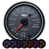 2400-Degree Exhaust Gas Temperature Gauge; Black 7 Color (Universal; Some Adaptation May Be Required)