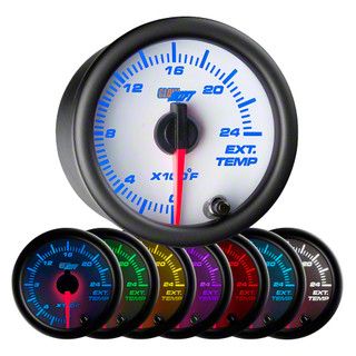 2400-Degree Exhaust Gas Temperature Gauge; White 7 Color (Universal; Some Adaptation May Be Required)