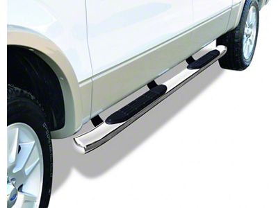 Go Rhino 415 Series Cab Length Side Step Bars; Polished (09-14 F-150 SuperCrew)