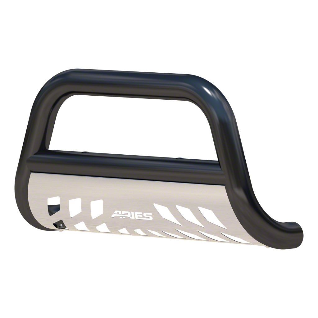 3-Inch Bull Bar with Skid Plate; Black (04-24 F-150, Excluding EcoBoost, Powerstroke & Raptor)