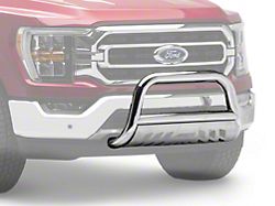 3-Inch Bull Bar with Skid Plate; Stainless Steel (04-25 F-150, Excluding EcoBoost, Powerstroke & Raptor)