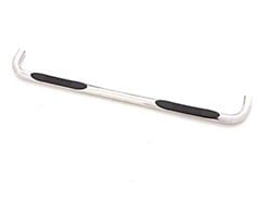 3-Inch Round Bent Nerf Side Step Bars; Polished Stainless (15-25 F-150 SuperCab)