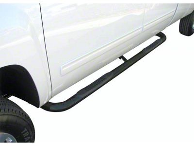 3-Inch Round Side Step Bars; Black (97-03 F-150 Regular Cab)