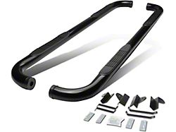 3-Inch Round Side Step Bars; Black (01-03 F-150 SuperCrew)